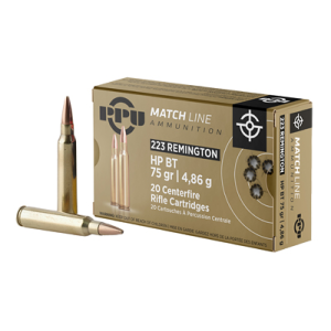 United States Association of Gun Owners PPU Match .223 Rem 75gr HPBT Rifle Ammunition, 20 Rounds - $16.86 at United States Association of Gun Owners