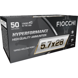 United States Association of Gun Owners Fiocchi Hyperformance 5.7x28mm 40gr Hollow Point Ammo, 50rd - $29.11 at United States Association of Gun Owners
