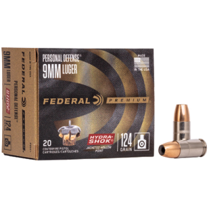 United States Association of Gun Owners Federal Hydra-Shok 9mm 124gr Hollow Point Ammo, 20-Round Box - $25.29 at United States Association of Gun Owners