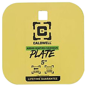 Caldwell AR500 5in Yellow Steel Gong Target, 1/4in Thick