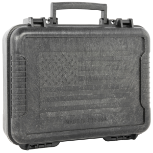 Outdoor Connection Molded Pistol Case 11in Black w/US Flag - 10017