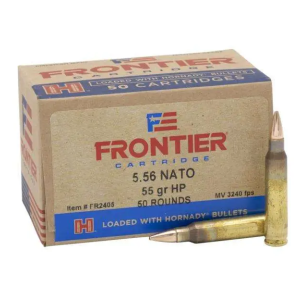 Hornady Frontier 5.56 NATO 55 Gr Hollow Point Match Ammo, 50-Round