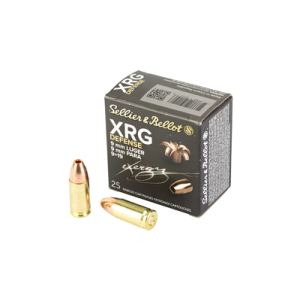 Sellier & Bellot 9mm 100Gr XRG Hollow Point Ammo, 25-Round Box
