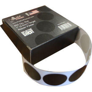 United States Association of Gun Owners Pro-Shot PR500 SplatterShot Repair Pasters Black 1" Self-Adhesive 500 Per Roll - $5.53 at United States Association of Gun Owners