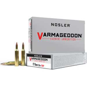 Nosler Varmageddon 17 Remington 20gr HPFB Rifle Ammo, 20-Round