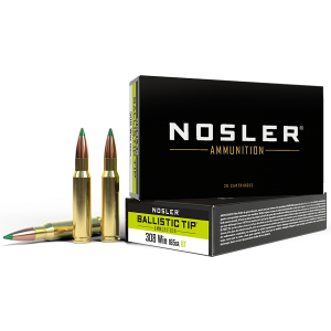 Nosler 40063 Ballistic Tip 308 Win 165gr Hunting Ammo, 20 Rounds