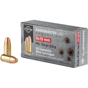 Ppu Rangemaster 9mm 124gr Fmj - 50rd 20bx/cs