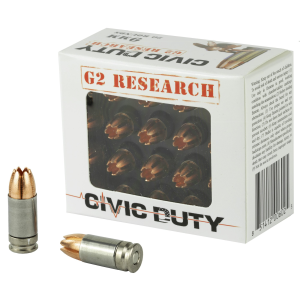 G2 Research Civic Duty 9mm Luger Handgun Ammunition