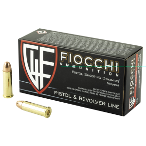 Fiocchi Pistol Shooting Dynamics Handgun Ammunition .38 Spl 158 gr FMJ 730 fps 50/box