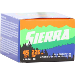 Sierra Sports Master Handgun Ammunition .45 Colt 225gr JHP 20/ct