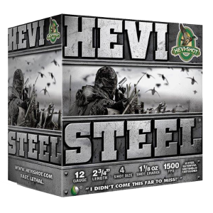 HEVI-SHOT HEVI-Steel 12ga Shotshells #4 1-1/8oz 1500 fps