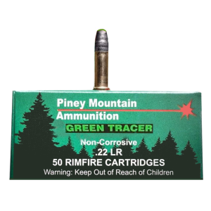Piney Mountain Ammunition Green Tracer, Supernova Pmsn22lrg 22lr 40lrn Grn Tracers 50/10