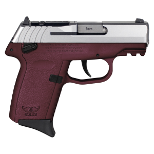 SCCY CPX-1 RDR Handgun 9mm Luger 10rd Magazine 3.1" Barrel External Safety Only Stainless Slide/Crimson Frame