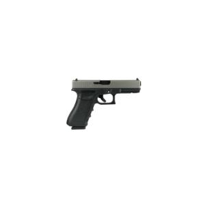 Glock 17 Gen 3 Custom "Two Tone Black Frame with Silver Slide" Handgun 9mm Luger 17rd Magazines (2) 4.5" Barrel Austria