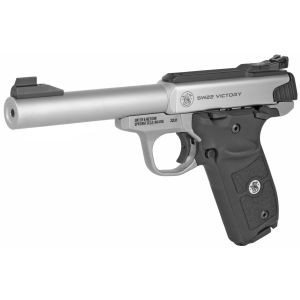 Smith & Wesson SW22 Victory Target Model Handgun .22 LR 10rd Magazines (2) 5.5" Barrel Silver with Black Grip MA Compliant