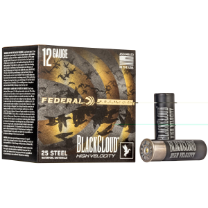 Federal Black Cloud FS Steel High Velocity Shotshells 12ga. 3" 1-1/8oz #BB 1635 fps 25/ct