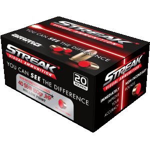 Ammo Incorporated Streak Visual (red), Ammoinc 40180jhpstrkred Strk 40s 180 Jhp 20/10