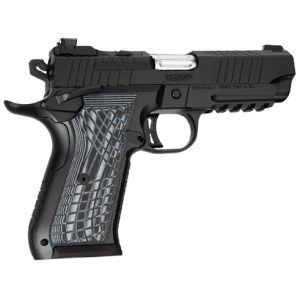 Kimber Mfg.,inc 3100017 KDS9C 9mm 10+1 4.09" KimPro Black Front and Rear Serrations Stainless Steel Slide Black Gray and Black Crosshatch Cut G-10 Grip
