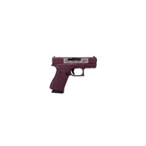 Glock 43x MOS Custom Engraved Black Cherry 9mm Handgun