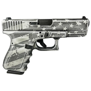 Glock 19 Gen 3 Custom USA Flag-Distressed Gray 9mm Handgun