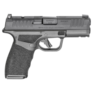 Springfield Hellcat PRO Compact White-Dot Handgun 9mm Luger 15(1)&17(1)rd Magazines 3.8" Black Frame