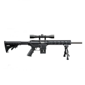 S&W M&P 15-22 Sport Rifle .22 LR 10rd Magazine 16.5" Barrel Black with 4x32mm Scope and Bipod CA Compliant USED