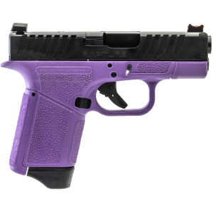Gforce Arms GF932512PUB Rapture Sub-Compact Frame 9mm Luger 12+1 3.25" Black Steel Barrel, Black Optic Cut/Serrated Steel Slide, Purple Cerakote Polymer Frame