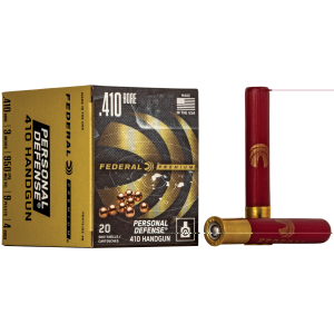 Federal Premium Personal Defense 410 Handgun Shotshell Ammunition - Judge .410 ga 3" 9 plts #4B 950 fps - 20/box