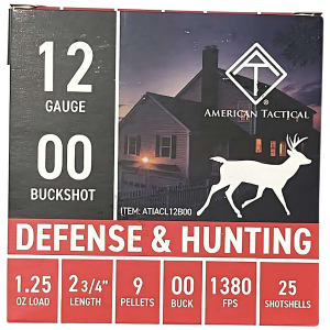 Ati , Ati Acl12b00 12g 2.75 Buck Shot 00 25/10