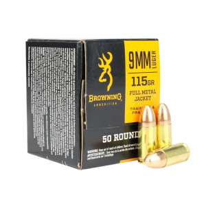 Browning Ammo B1918000939mm Luger 115gr Full Metal Jacket 50 Per Box/20 Case