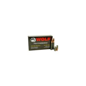 Wolf Polyformance Rifle Ammunition .300 Blackout 145gr FMJ 1985 fps 20/ct