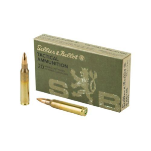 Sellier & Ballot M193 Rifle Ammunition 5.56mm 55gr FMJ 3300 fps 20/ct