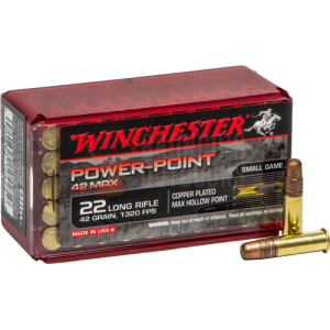 Winchester Power Point Max - 22lr 42gr 50rd 40bx/cs <