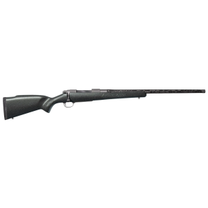 Nosler 47148 M48 Mountain Carbon 6.5 Creedmoor 4+1 24" Carbon Fiber Wrapped Barrel, Tungsten Gray Cerakote Metal Finish, Granite Green Mountain Hunter Stock