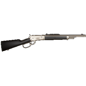 Taylors & Company 220090 1886 Ridge Runner Take Down 45-70 Gov Caliber with 4+1 Capacity, 18.50" Barrel, Matte Chrome Metal Finish & SoftTouch Black Synthetic Stock Right Hand (Full Size)