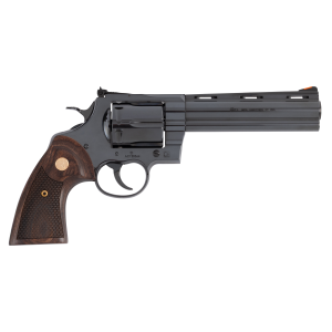 Colt Mfg ANACONDABP6WTS Anaconda Large 44 Mag 6 Shot 6" Blued Vent Rib Barrel, Cylinder, Drilled & Tapped Steel Frame, Hogue Finger Grooved Grip, Exposed Hammer
