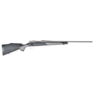 Weatherby Vanguard Weatherguard Full Size 300 Win 3+1 26" Satin Threaded Barrel, Satin Stainless Steel Drilled & Tapped Receiver, Black/Gray Weatherguard Synthetic Stock