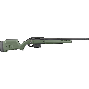 Ruger 26935 American Hunter 308 Win 5+1 20" Matte Black Threaded Barrel, Matte Black Steel Receiver w/Picatinny Rail Receiver, Olive Green Magpul Adjustable Hunter Synthetic Stock, Right Hand
