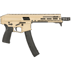 Patriot Ordnance Factory 01926 Phoenix 9mm Luger 35+1 8", Flat Dark Earth Rec/M-LOK Handgaurd, Black MFT Grip, Picatinny Stock Adapter, Muzzle Brake, Includes Hand Stop