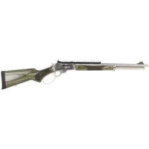 Marlin 70921 1895 45-70 Gov 6+1 19.30" Stainless Threaded Barrel, Stainless Steel Receiver w/Picatinny Rail, Fixed Green Fixed Laminate Stock