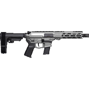 CMMG 45A890FTNG Banshee FE MkG 45 ACP 13+1 8" Black Nitride Threaded Barrel, M-LOK Handguard, Titanium Cerakote Aluminum Receiver w/Picatinny Rail, Black Polymer CMMG RipBrace, CMMG Zeroed Grip