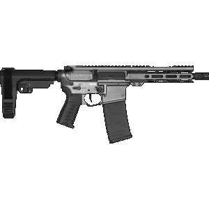 CMMG 30AF20ATNG Banshee Mk4 300 Blackout 30+1 8" Black Nitride Threaded Barrel, M-LOK Handguard, Tungsten Cerakote Aluminum Receiver w/Picatinny Rail, Black Polymer CMMG RipBrace, CMMG Zeroed Grip