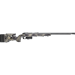 Bergara Rifles B14S3814 B-14 Wilderness HMR 22 Creedmoor 5+1 20" Sniper Gray Cerakote Threaded Barrel, Sniper Gray Cerakote Steel Drilled & Tapped Receiver, Wilderness Camo w/Black Webbing Adj Cheek &