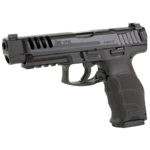 HK 81000947 VP9 L 9mm Luger 10+1 5" Polygonal Rifled Barrel, Black Steel Barrel, Black Long/Lightening Cuts/Optic Cut Slide, Polymer Frame w/Picatinny Rail, Interchangeable Backstrap Grip