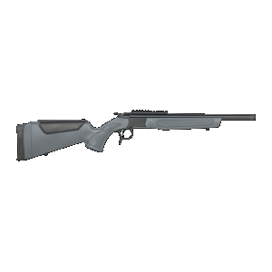 CVA CR4447 Scout 338 ARC 1rd 16.50" Matte Blued Threaded Barrel & Receiver w/DuraSight Rail, Stealth Gray Synthetic Stock