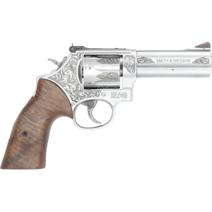 Smith & Wesson 14783 686PLUS Engraved 4.13\" 3577rdWood Grips SS