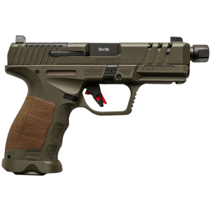 Sar Usa Sarsilmaz SAR9CSOCOMOD10 SAR9 Socom Compact 10+1 4.70\" Black Threaded Barrel, OD Green Steel Optic Cut/Serrated Slide, OD Green Polymer Frame w/Picatinny Rail, Interchangeable Backstrap Grip - $559.99 at Classic Firearms