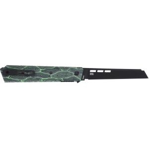 CRKT 3850G Zephyr EDC 3.22\" Folding Sheepsfoot Plain Black TiNi 14C28N Steel Blade, Marbled Black/Green G10 Handle