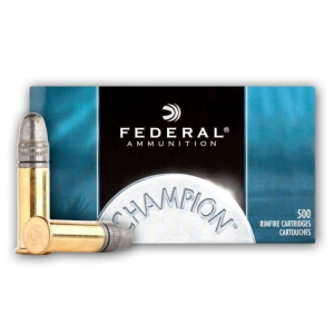 Federal Federal Champion 22 LR 40gr Lead Round Nose, 500rd Box(10 x 50rd Boxes), Brass Cased - $39.99 at Classic Firearms