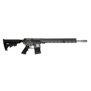 Great Lakes Firearms AR-15 Rifle, .450 Bushmaster, 18\" 416r SS Barrel, 15.25\" M-LOK Rail, 6 Position M4 Stock, Tungsten Grey Cerakote- GL15450SS TNG